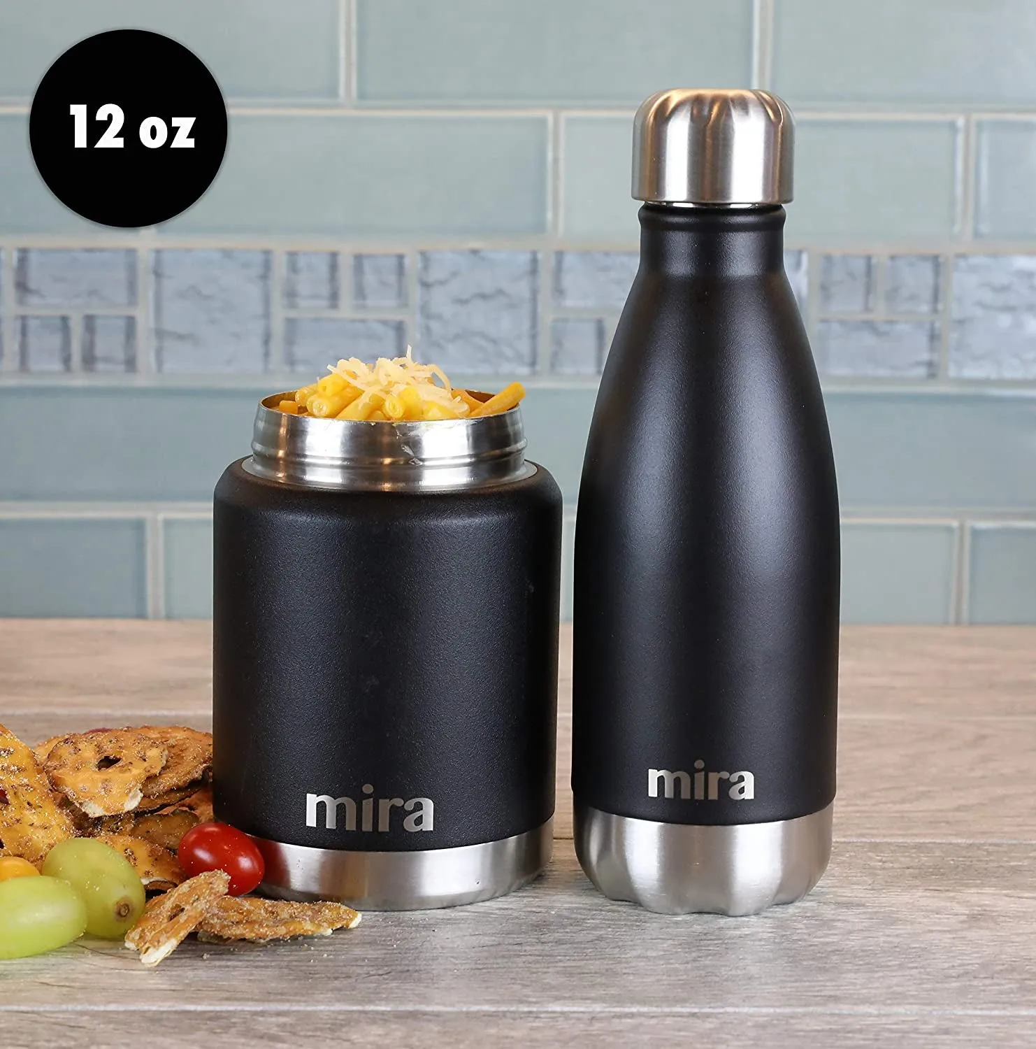 12 Oz 2 Pack Stainless Steel Vacuum Insulated Kids Water Bottle