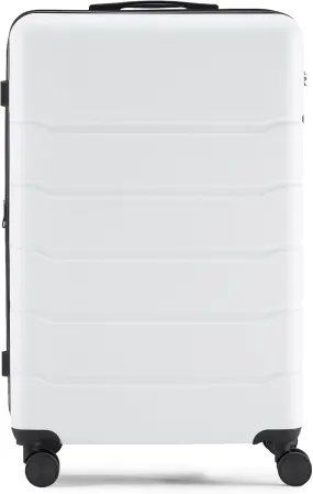28 Inch Luggage Suitcase with TSA Lock, Hard Shell Rolling Suitcase with Spinner Wheels, Expandable Lightweight Luggage, White