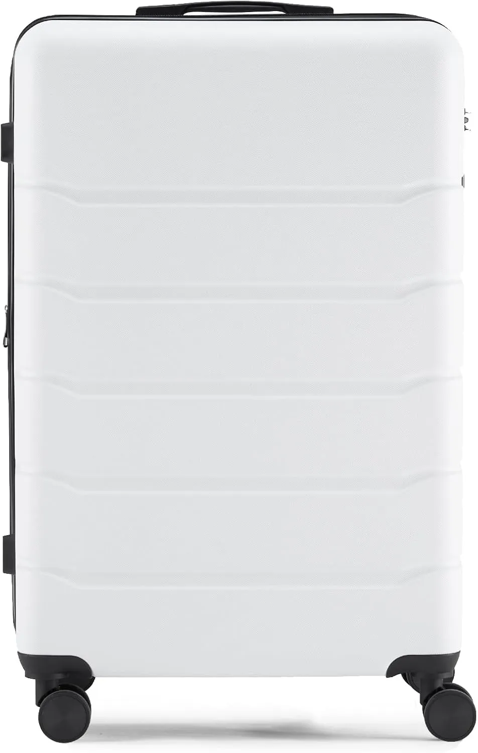 28 Inch Luggage Suitcase with TSA Lock, Hard Shell Rolling Suitcase with Spinner Wheels, Expandable Lightweight Luggage, White