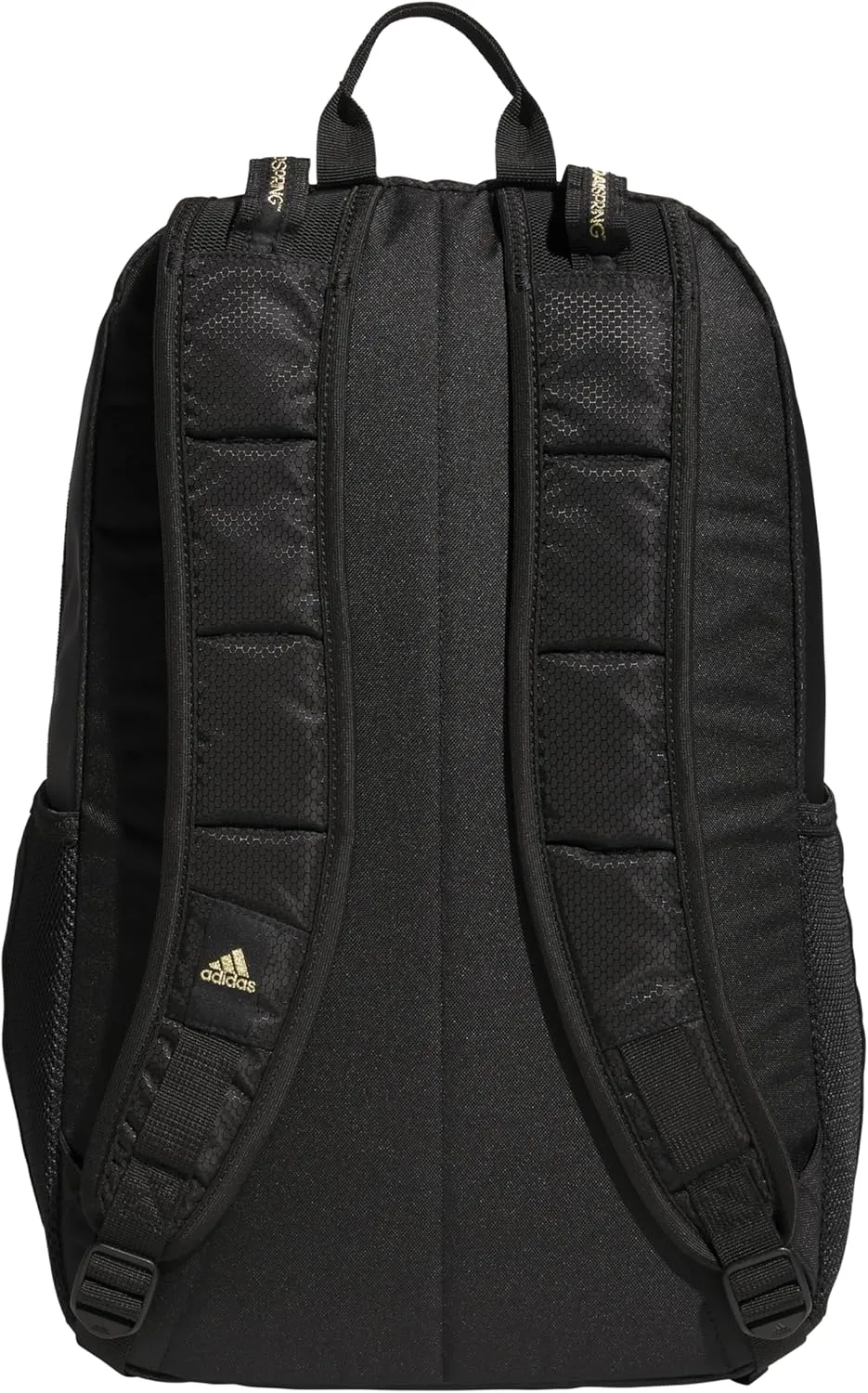 adidas Excel Laptop Durable Large Athletic Gym Backpack Bag, Black/Gold Metallic, One Size
