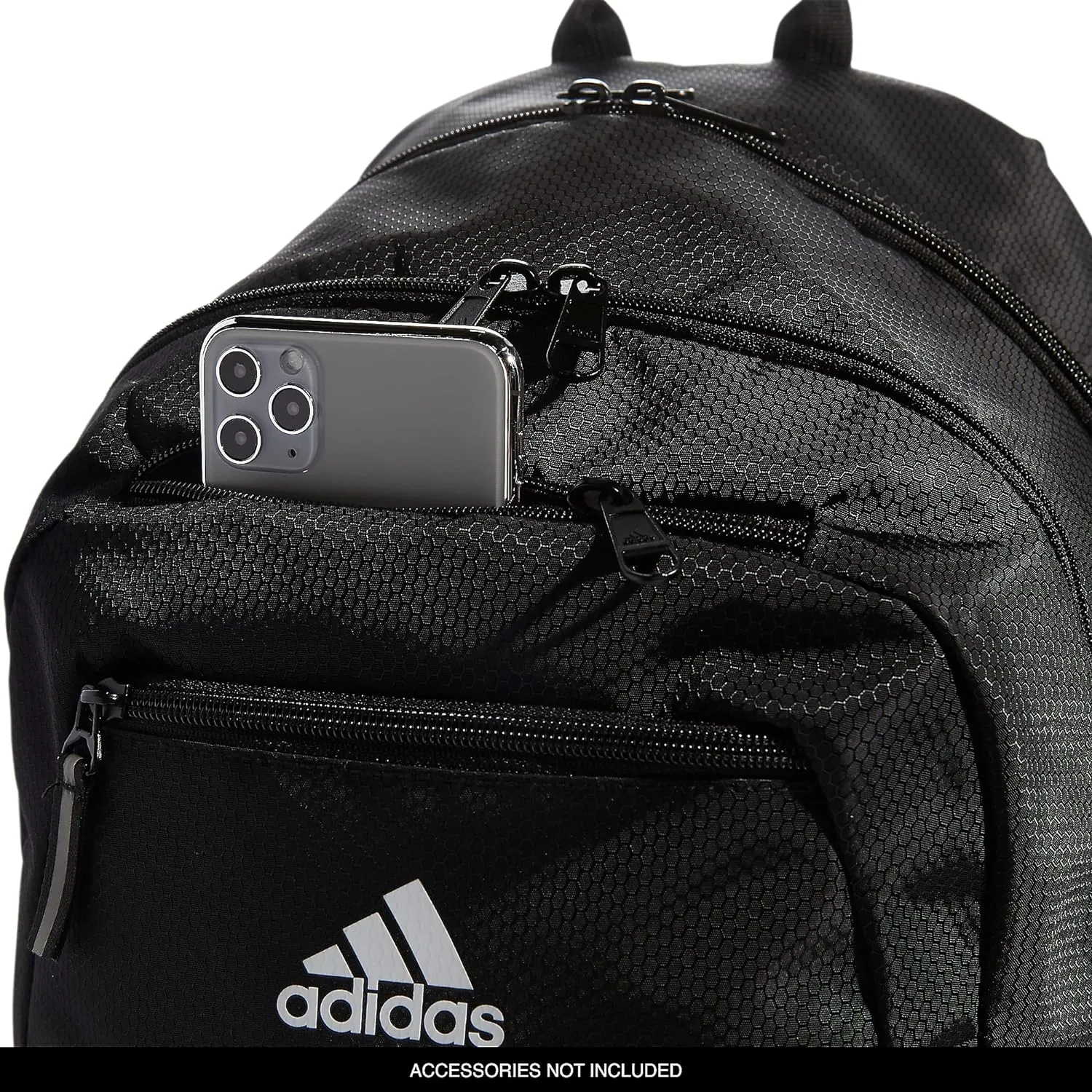 adidas Foundation Laptop, Book Bag with Sleeve, Large Durable Athletic Backpack for Men and Women, Black/White, One Size