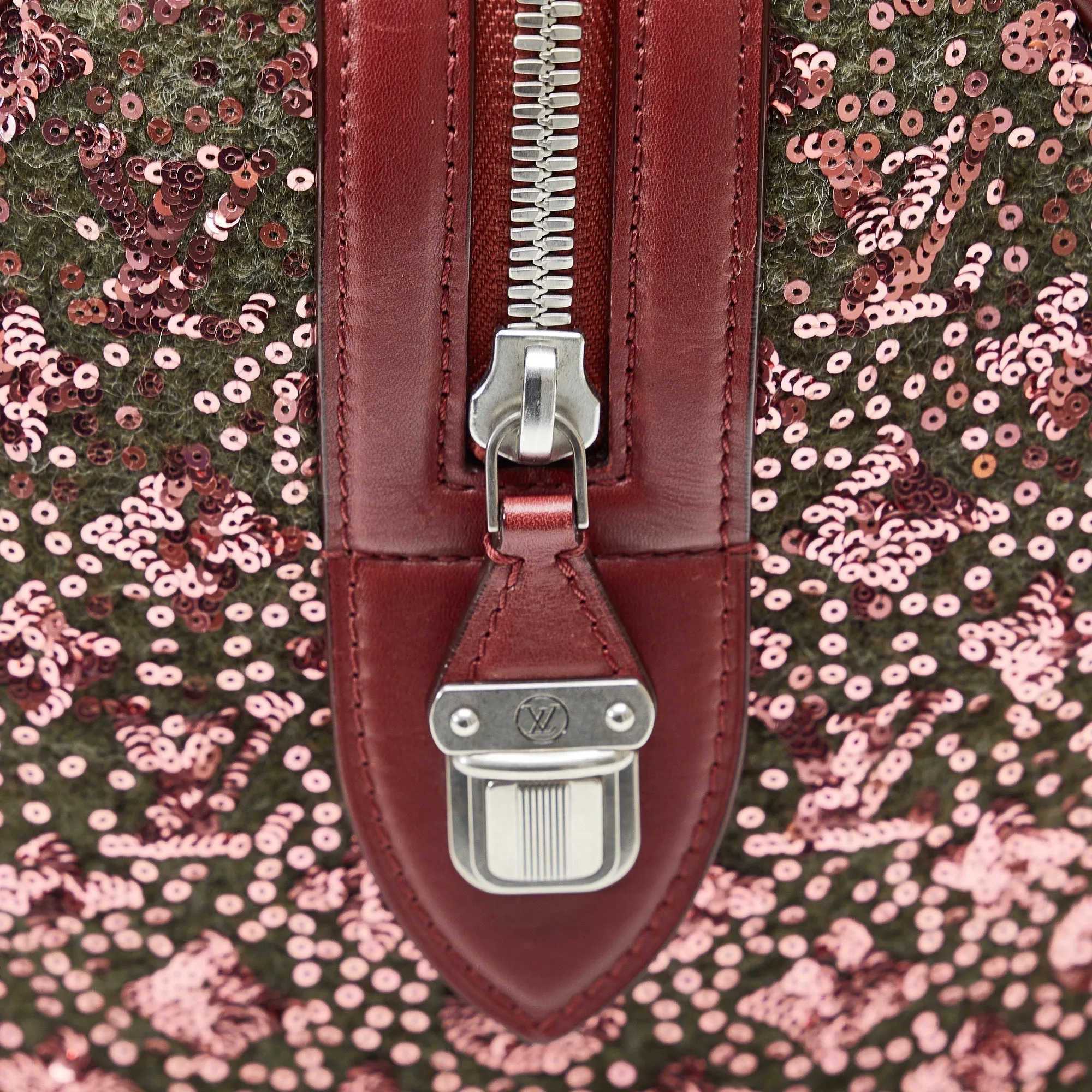 Burgundy Louis Vuitton Monogram Sunshine Express Speedy 30 Boston Bag