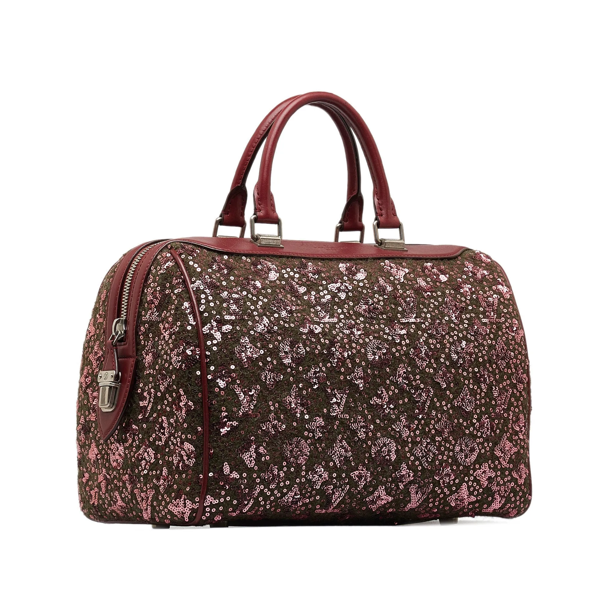 Burgundy Louis Vuitton Monogram Sunshine Express Speedy 30 Boston Bag