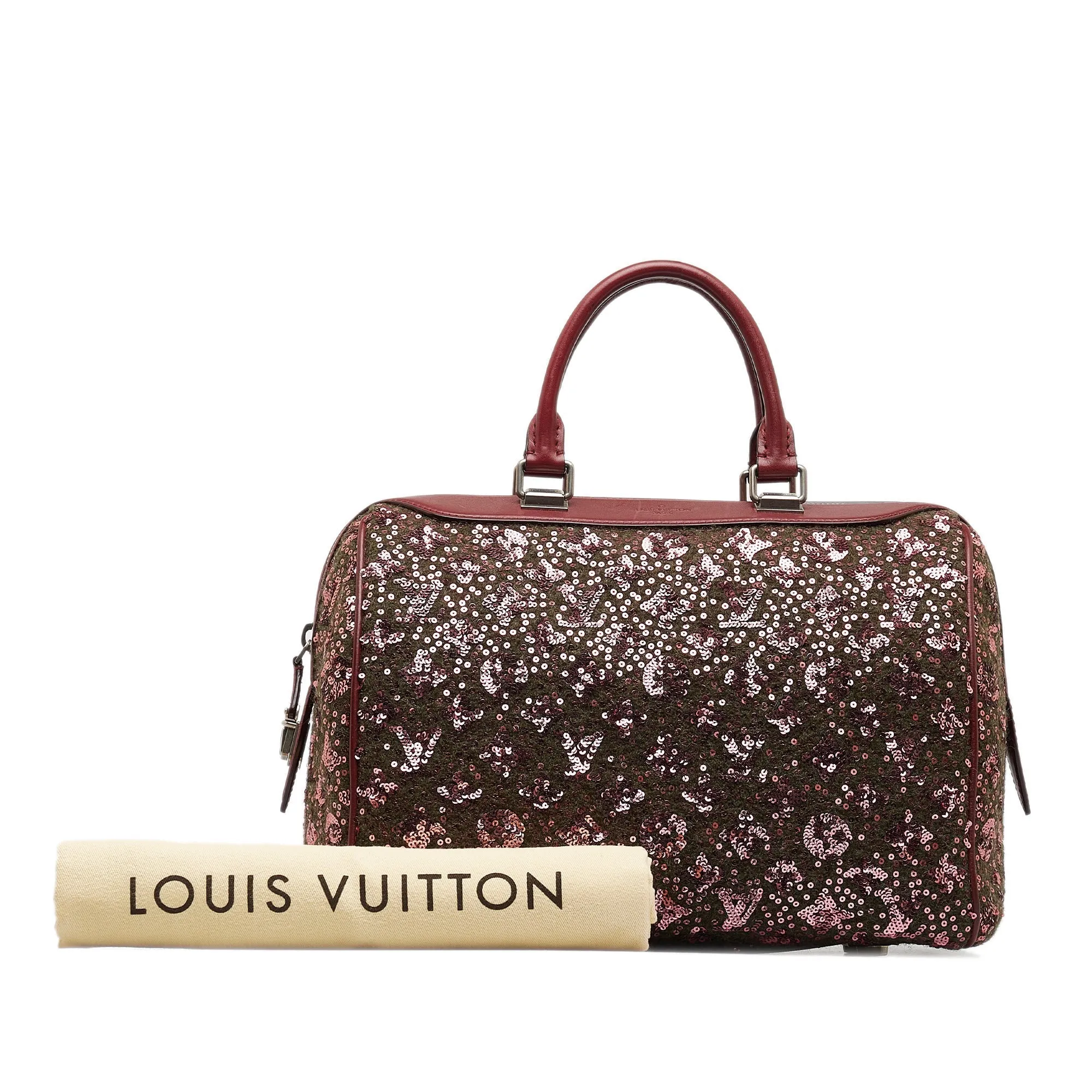 Burgundy Louis Vuitton Monogram Sunshine Express Speedy 30 Boston Bag