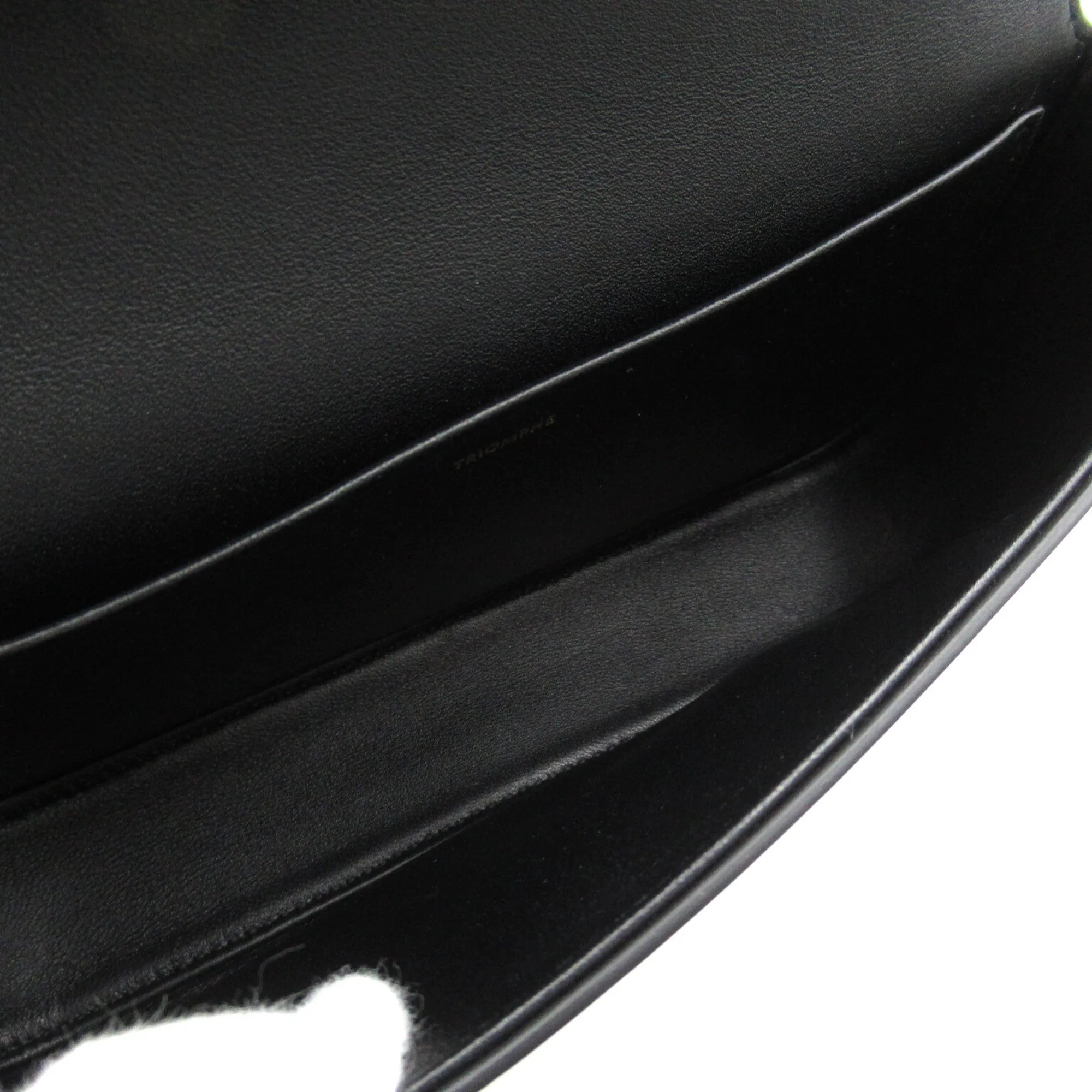 Celine ChainShoulder Black Calfskin [cowhide]