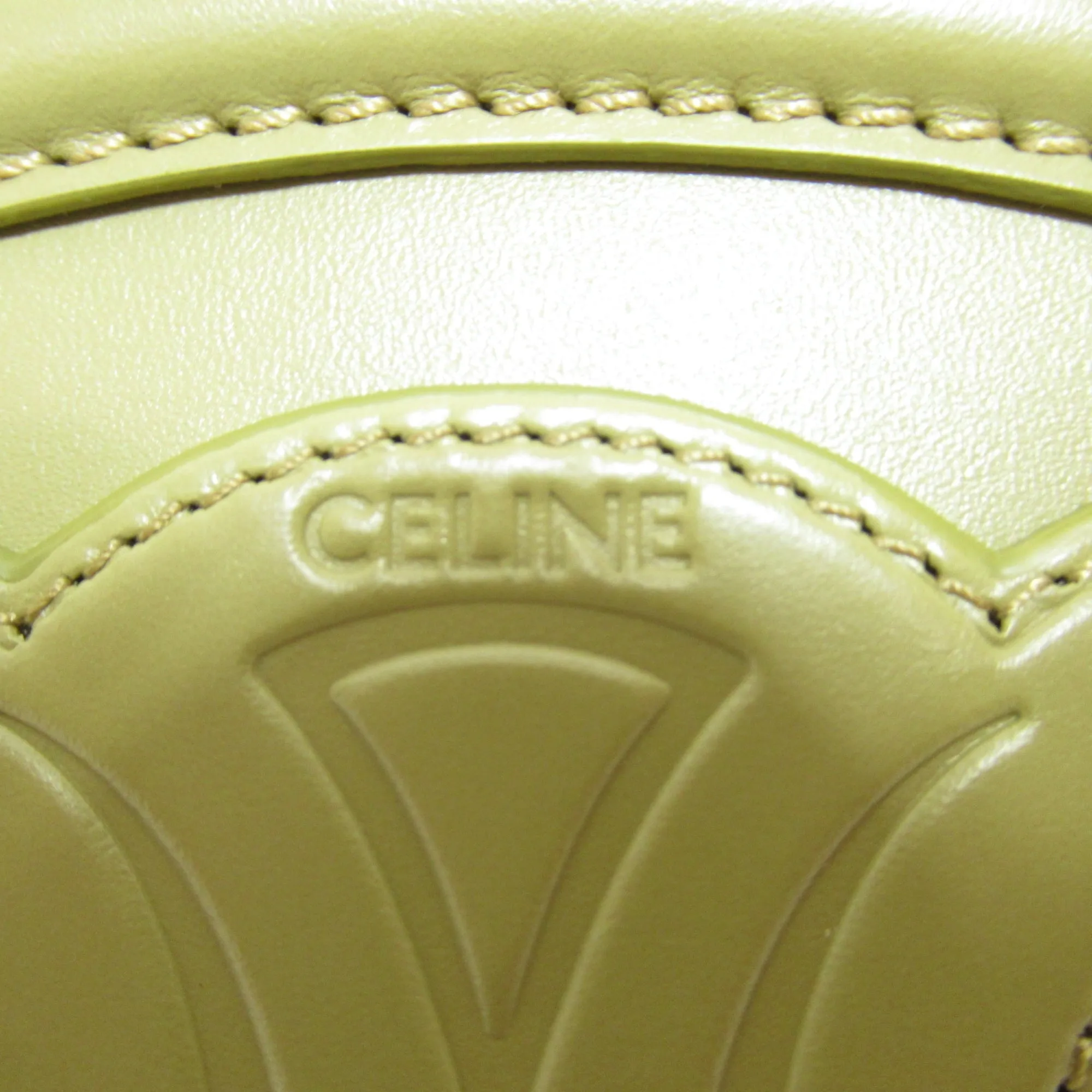 Celine Shoulder Bag Khaki Calfskin [cowhide]