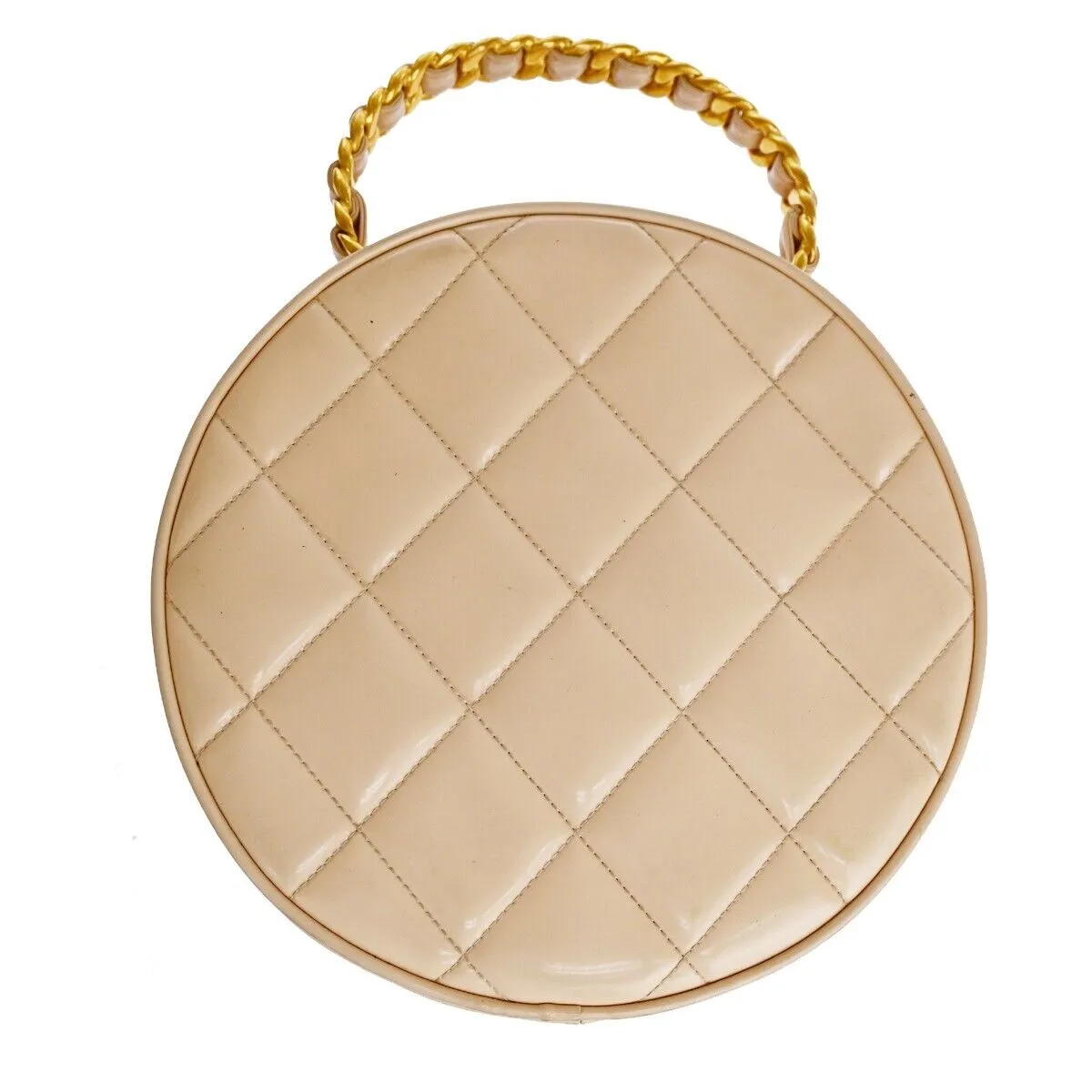 Chanel Cc Matelasse Round Vanity Chain