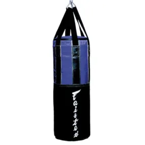 FAIRTEX EXTRA LARGE HB3 MUAY THAI BOXING MMA PUNCHING HEAVY BAG - UNFILLED Syntek Leather 40 dia x 100 cm Black Blue