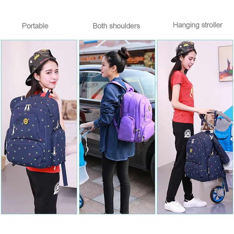 Fashion Travel Multifunctional Mother Shoulder Bag Maternity Mummy Nappy Backpack, Size: 18*30*43cm(Blue)
