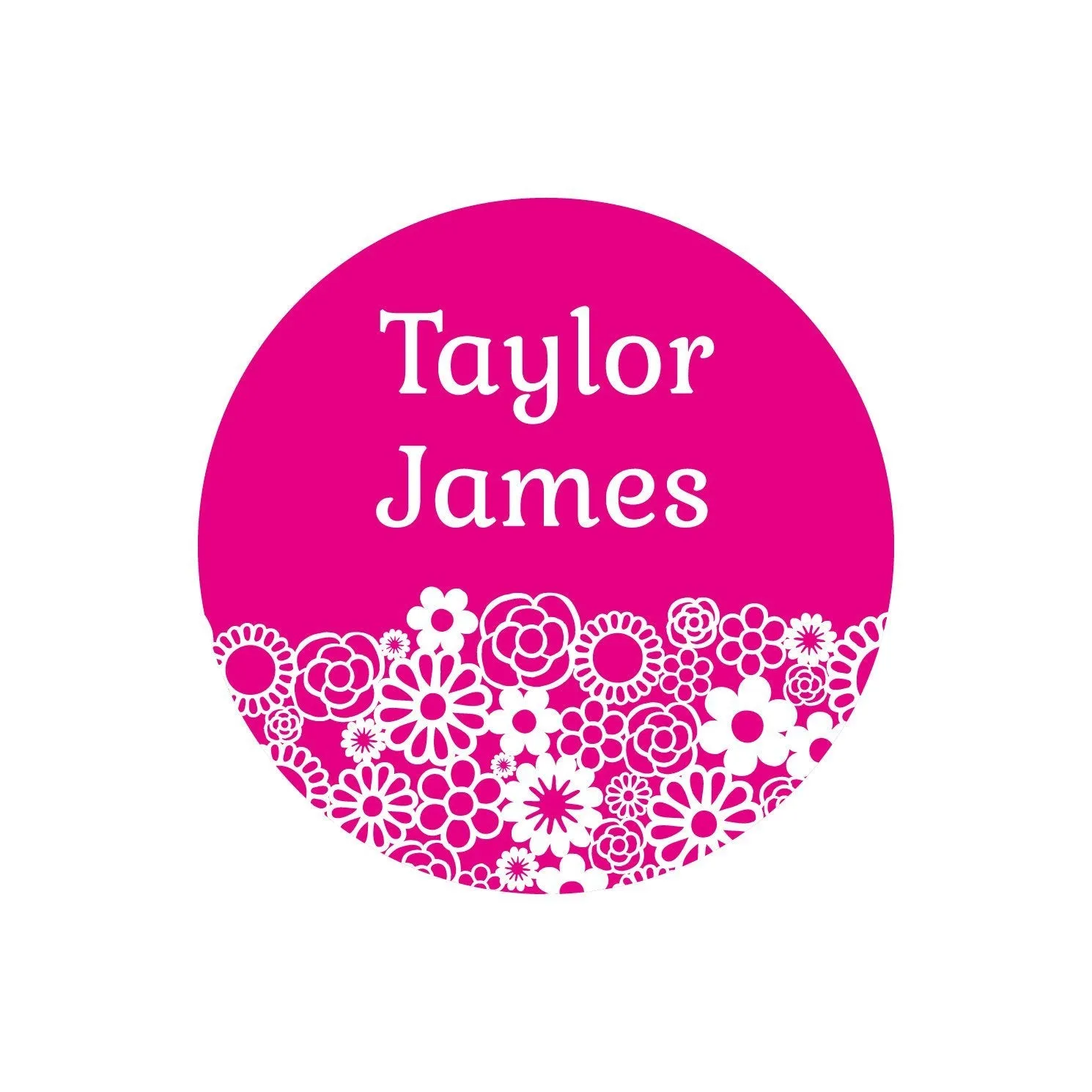 Flower Power Name Labels
