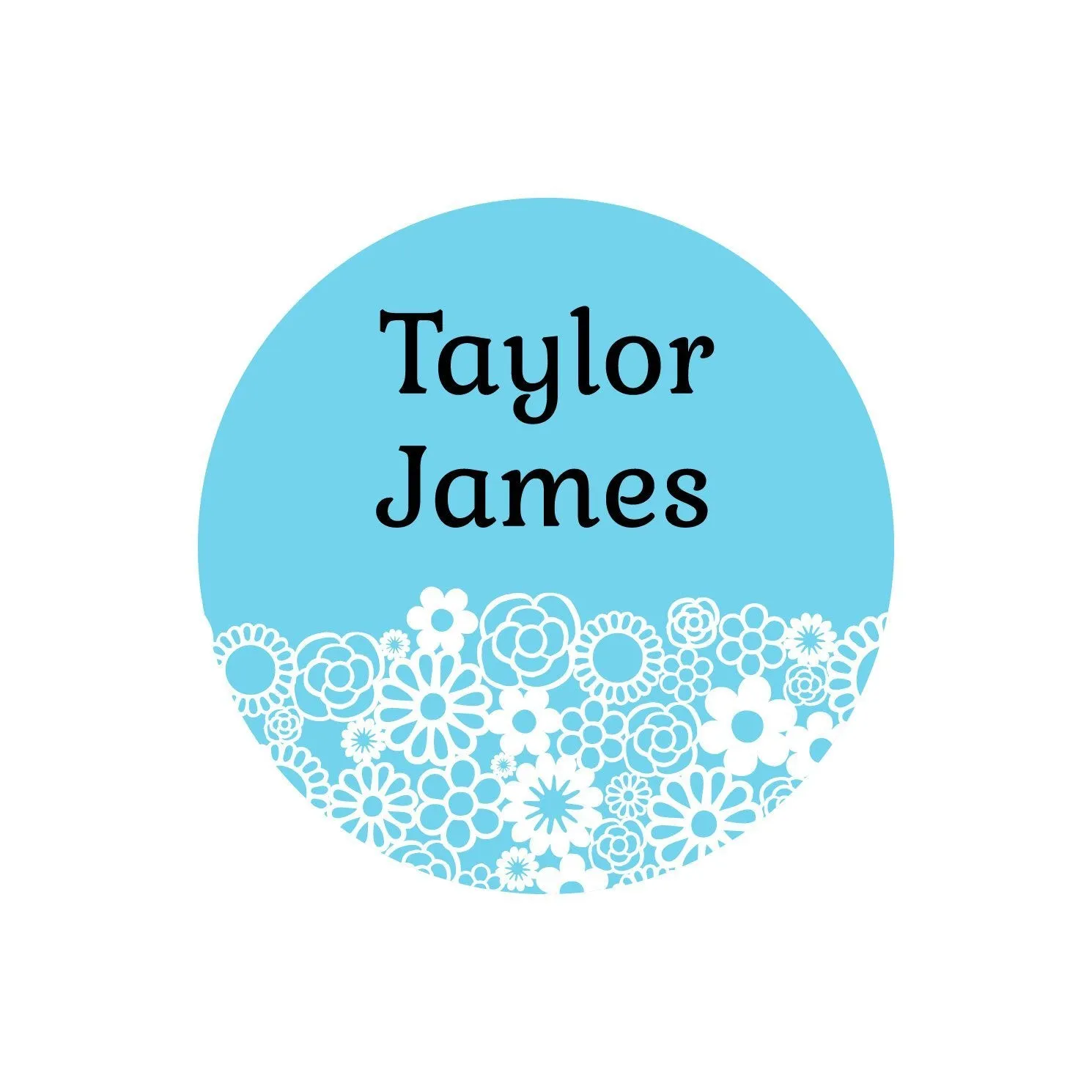 Flower Power Name Labels