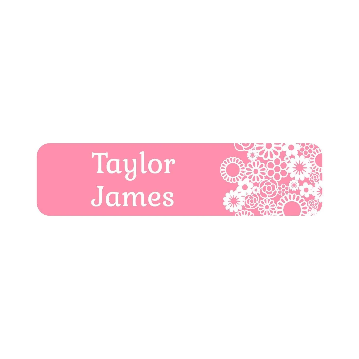 Flower Power Name Labels