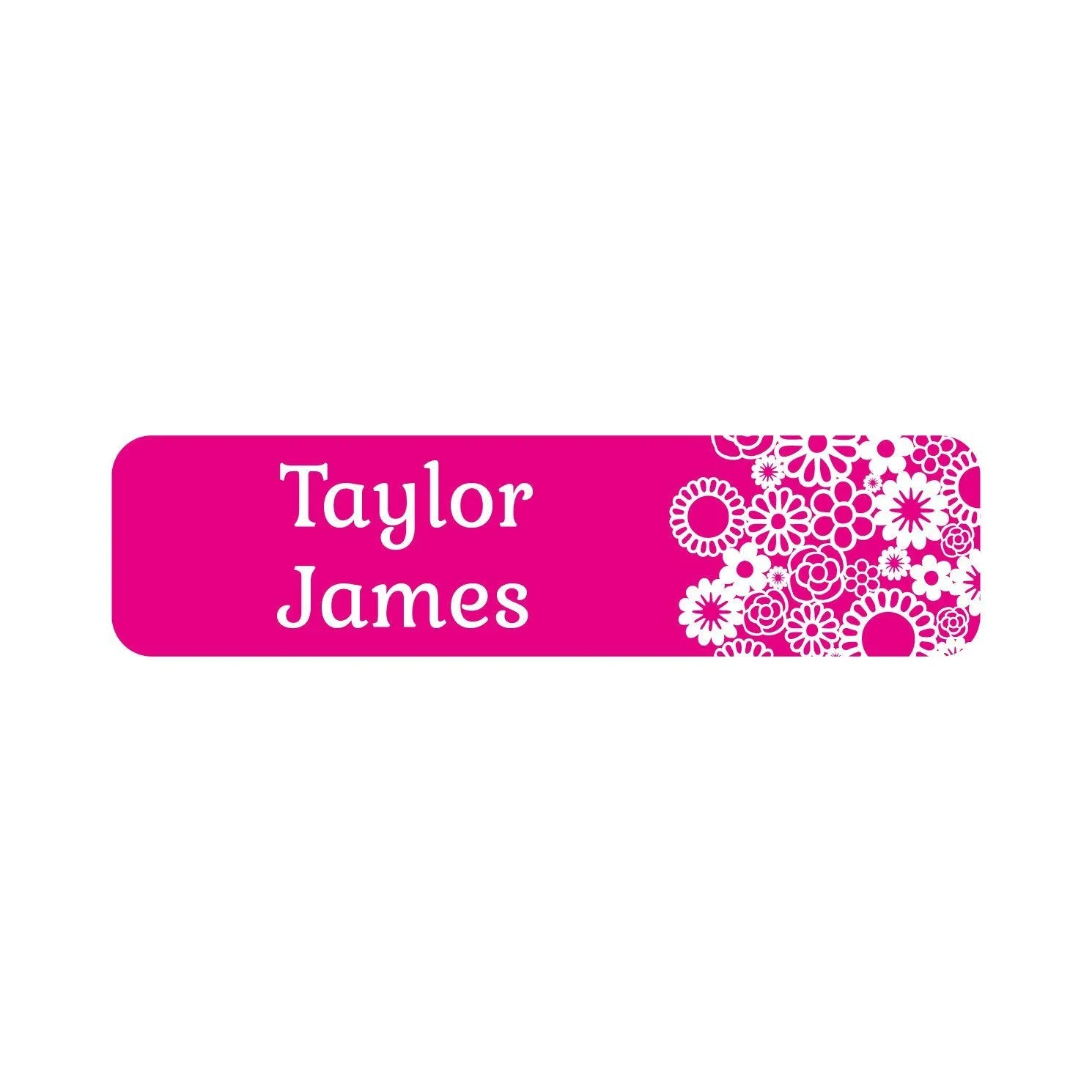Flower Power Name Labels
