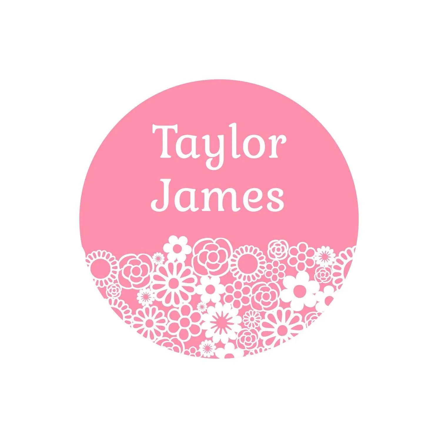 Flower Power Name Labels
