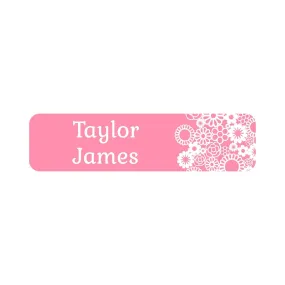 Flower Power Name Labels