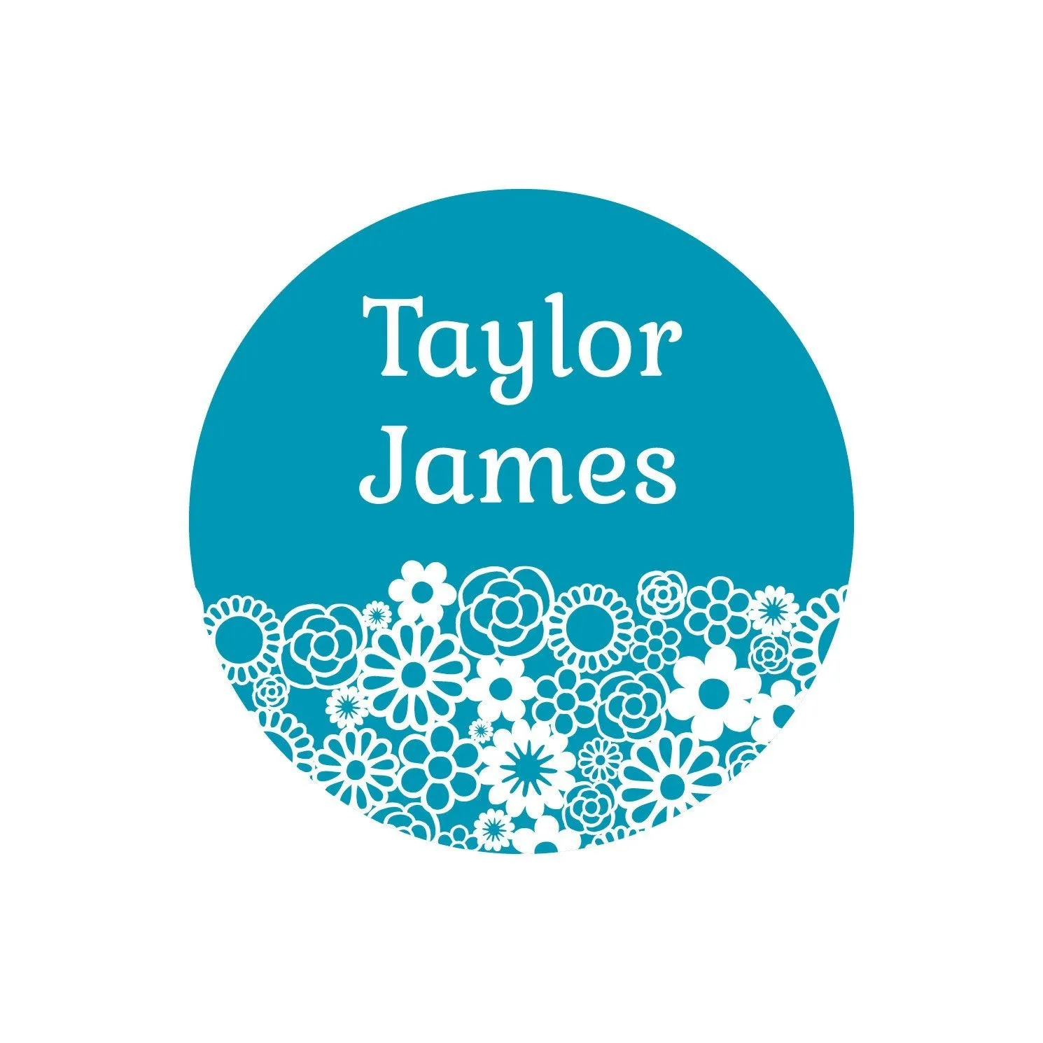 Flower Power Name Labels