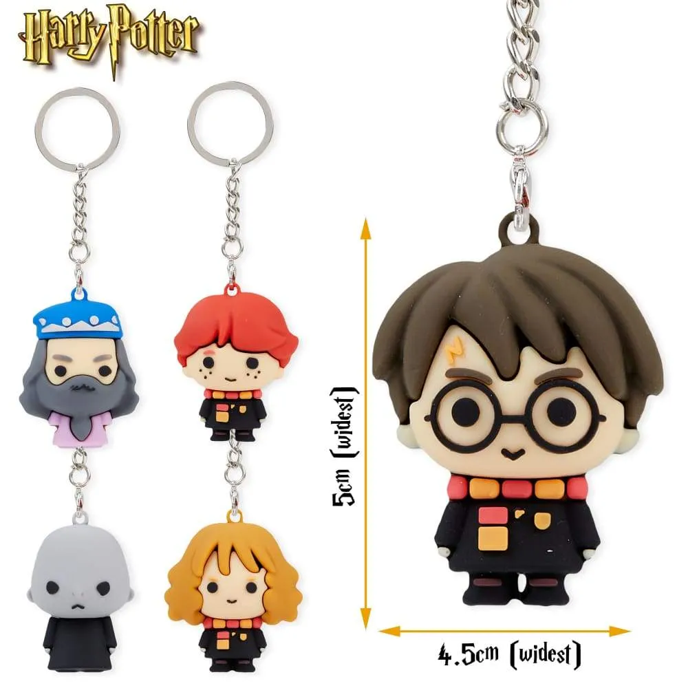 Harry Potter Pack of 5 3D Mini Figures Key Chain for Boys Girls