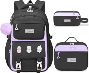 Kids Backpacks for Girls - Cute Girls Backpack for Elementary, Middle and High School Students - 18" School Bookbag