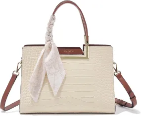 LAORENTOU Women Crossbody Handbags Cow Leather Satchel Handbags for Women Top-handle Shoulder Tote Purses