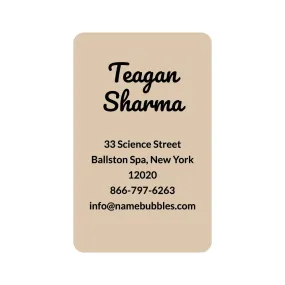 Neutral Color Luggage Tag Labels