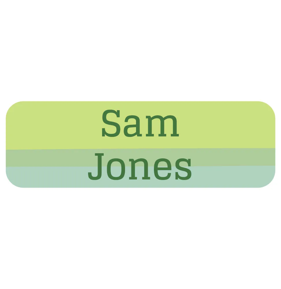 Ombre Large Rectangle Name Labels