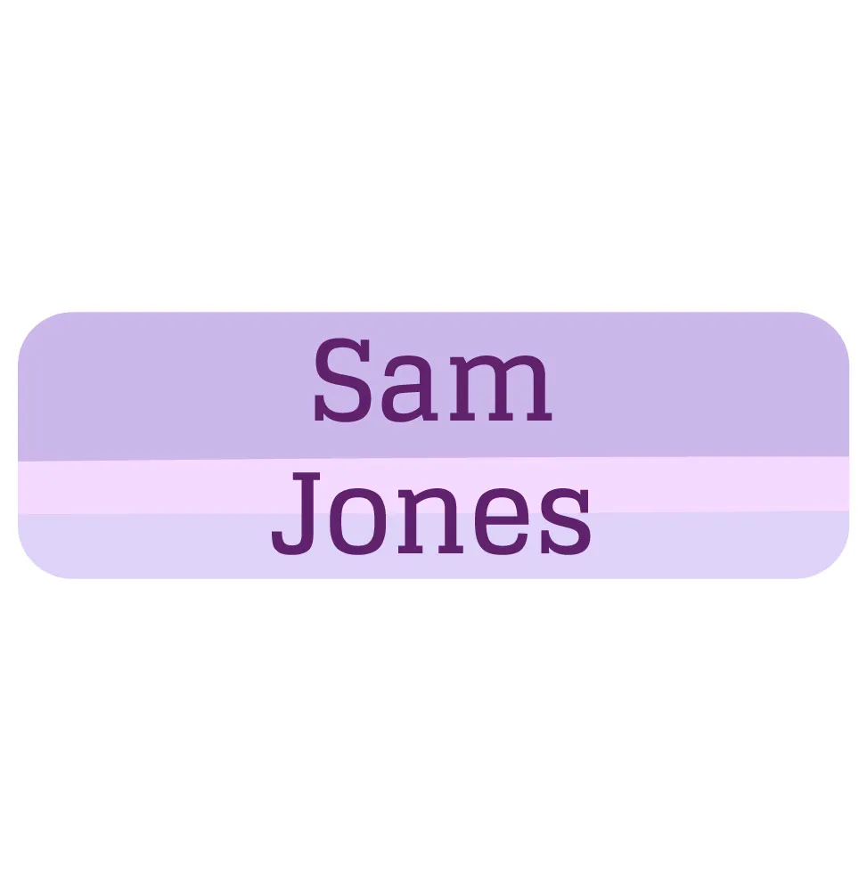 Ombre Large Rectangle Name Labels