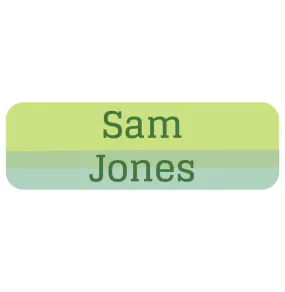 Ombre Large Rectangle Name Labels