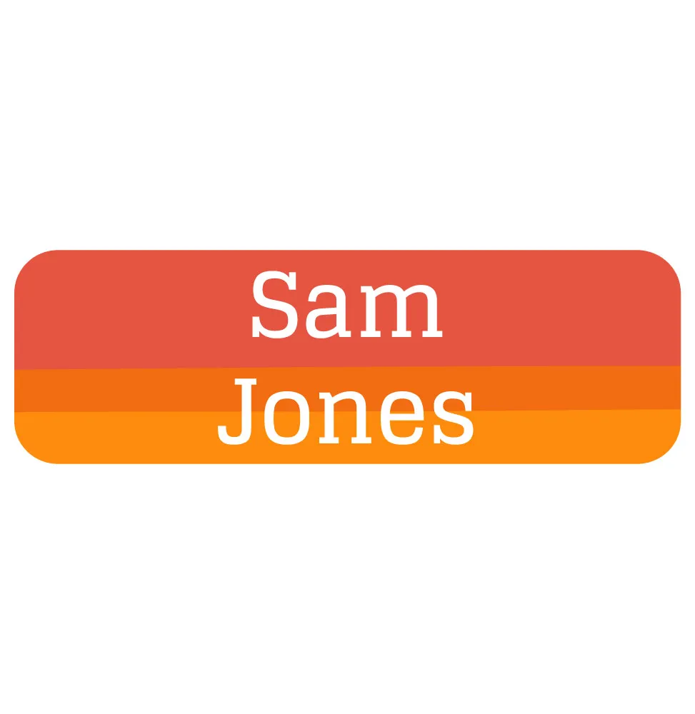 Ombre Large Rectangle Name Labels