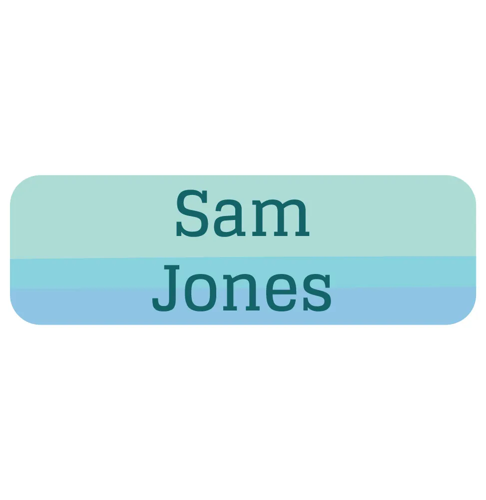 Ombre Large Rectangle Name Labels