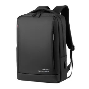 OUMANTU 9003 Business Laptop Bag Oxford Cloth Large Capacity Backpack with External USB Port(Black)