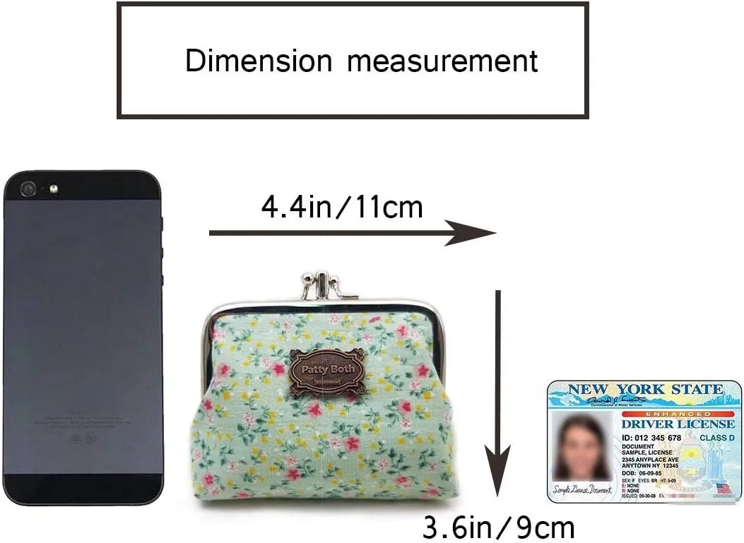 Patty Both Cute Classic Floral Exquisite Buckle Coin Purse
