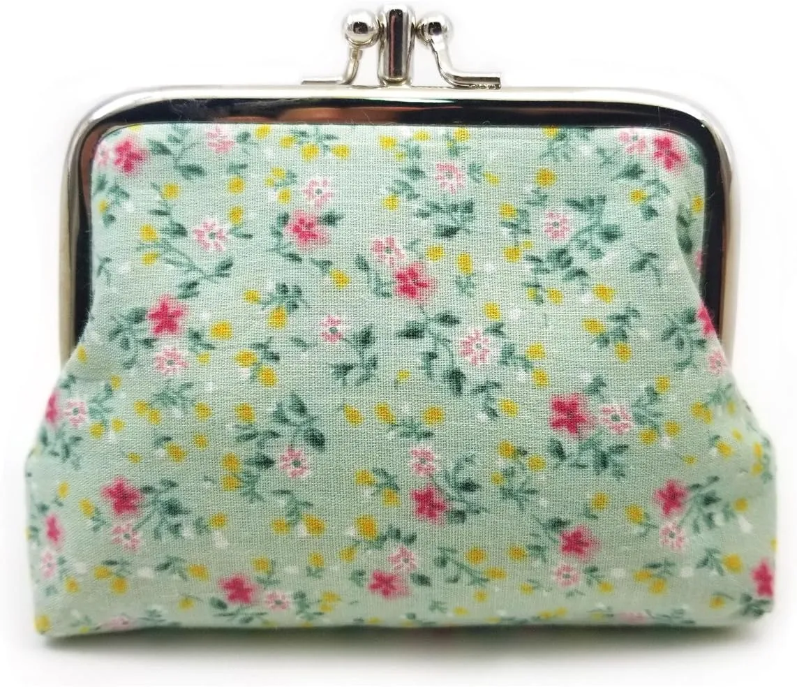 Patty Both Cute Classic Floral Exquisite Buckle Coin Purse