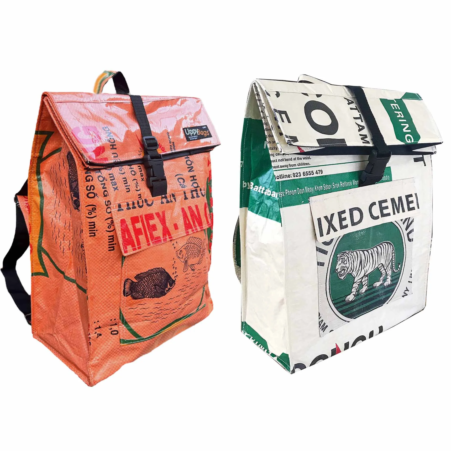 Roll-top backpacks rucksack with animal prints