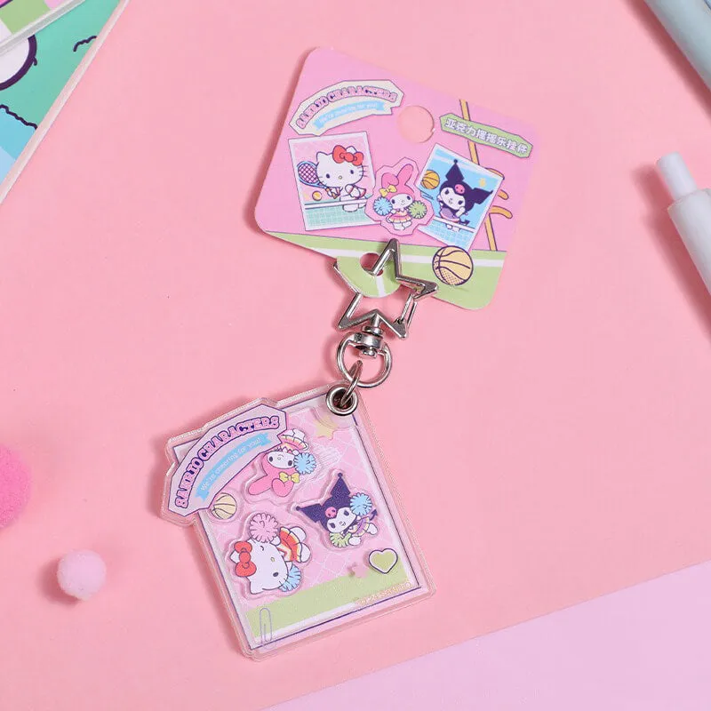 Sanrio Sports Time Acrylic Shaker Keychain