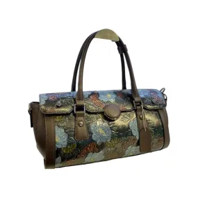 Vernika Floral Leather Tote Bag
