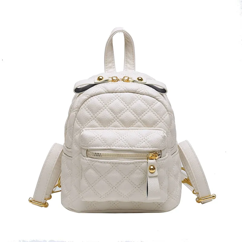 Vvsha Mini Fashion Backpacks For Women Diamond Pattern Detachable Straps Soft PU Leather School Bag 2023 New Brands Crossbody Mochilas